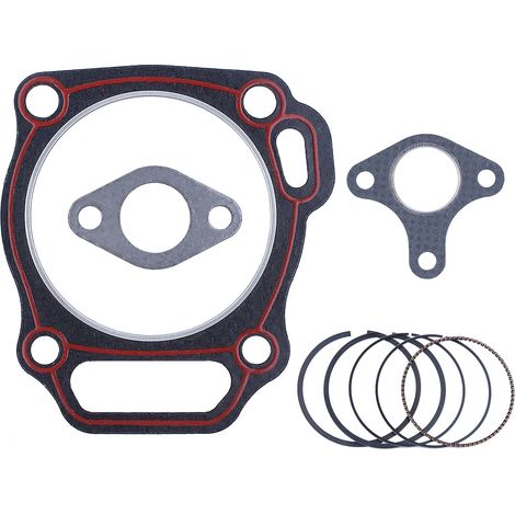 Joint de cylindre, joint de silencieux et jeu de 5 segments de piston pour Honda GX390 188F 13CV 12251-ZF6-W00, joint de cylindre, joint de silencieux, 5 segments de piston (1/5)