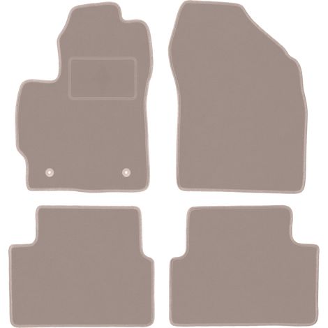 Tapis en velours beige pour : Toyota Auris I à hayon (2007-2012) (1/5)