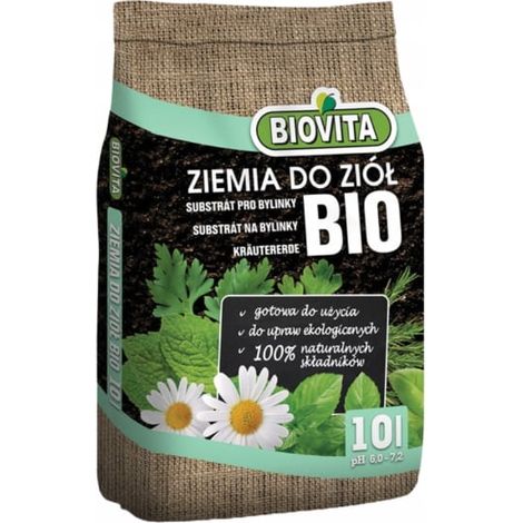 Terriccio biologico per erbe aromatiche 10L - Substrato pronto all'uso