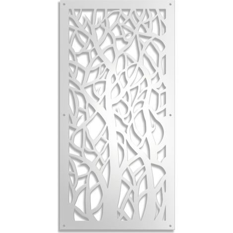 FORESTA - Pannello in PVC traforato - PARASOLE - spessore 1cm - Misura: 47x94 cm - Colore: bianco