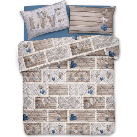 Trapunta 100 % made in italy da vera produzione italiana shabby in love 2 misure 4 colori Blu - Matrimoniale
