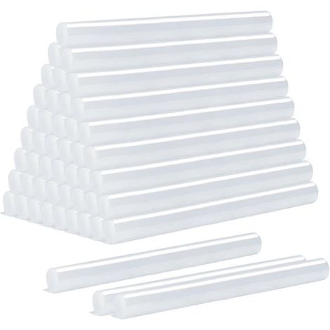 50 bâtons de colle thermofusible, sticks de colle chaude pour pistolet, adhésif fort pour bricolage, loisirs créatifs et travaux manuels (1/5)