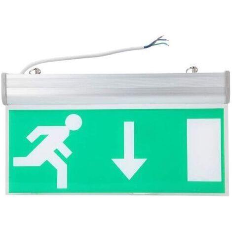 Signe Mené de Sortie, Signe Acrylique D'éclairage de Sortie de Secours LED D'indicateur D'évacuation pour Les Centres Commerciaux, Les Supermarchés, Les Hôtels Faciles à Installer