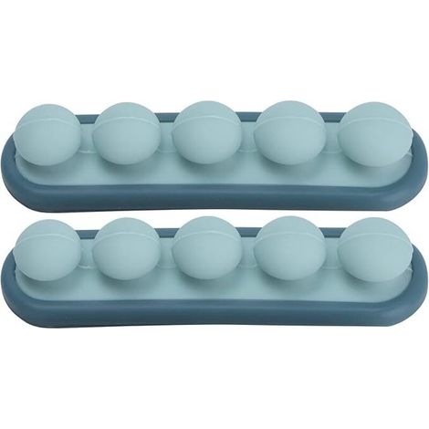 2 clip organizer per cavi, fermacavi autoadesivi in ​​silicone per organizzare cavi di ricarica USB e cavi di alimentazione [Blu scuro + Blu chiaro] (1/5)