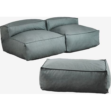 Sofá modular de 2 piezas y puf Dojans SKLUM             