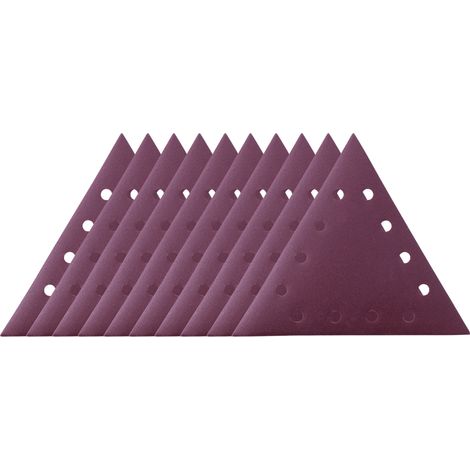 Scheppach Lot de 10 abrasifs triangulaires 280mm Grain 150 Accessoire Consommable pour ponceuses murs et plafonds