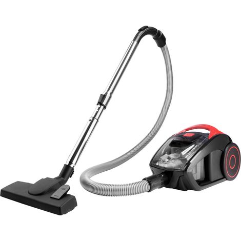 MONZANA® Staubsauger Beutellos 900 Watt 1,5L Staubbehälter Bodenstaubsauger Haushalt inkl. Fugendüse & Polsterbürste Teppich Tierhaare HEPA Filter  Rot Schwarz