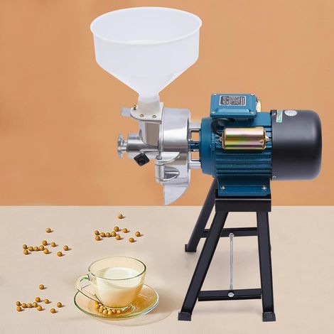 Molino de grano eléctrico de 2200 vatios, molino de grano, molino de frutos secos, molino de café, molino eléctrico de trigo y linaza, molino de alimentos húmedos y secos con tolva