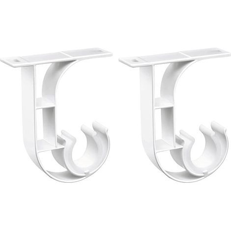 Curtain rod bracket, ceiling hook, for 26-28 mm rods, pack of 2, white (1/4)