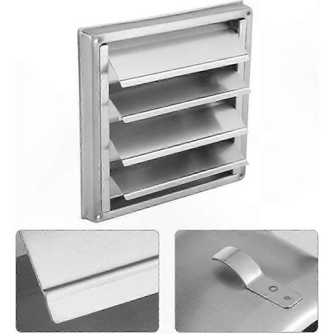 Grille De Ventilation - Acier Inoxydable 150 Mm - À Fermeture Automatique - Pour Systèmes D'extraction Extérieurs - 1 Pièce (1/4)