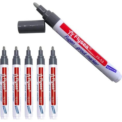 Stück Fugenstift, Fugenmörtel Fliesen Stift Fugenmörtel Restaurierung Stift, Reparaturstift für Bodenfliesen, Fugen Reparatur Stift mit Ersatzspitze Reparatur Marker für Fliesen Wand Boden (1/5)