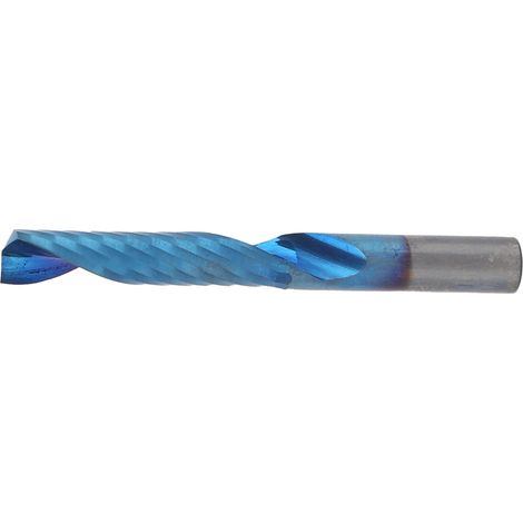 Fraises à rainurer en spirale monobloc en acier tungstène revêtement bleu pour CNC 6x28x55 (1/5)