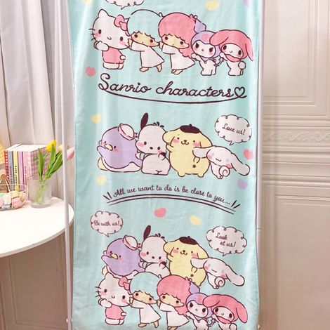 Weiches Kinderstrandtuch mit Comic-Tieren - 120 x 60 cm - Farbecht, Baumwolle für Babys (1/5)