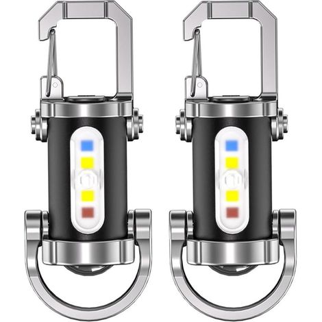 Mini torcia portachiavi super luminosa - luce LED portatile con ricarica USB di tipo C - design resistente all'acqua - modalità di illuminazione multiple - funzione sorgente luminosa (1/5)