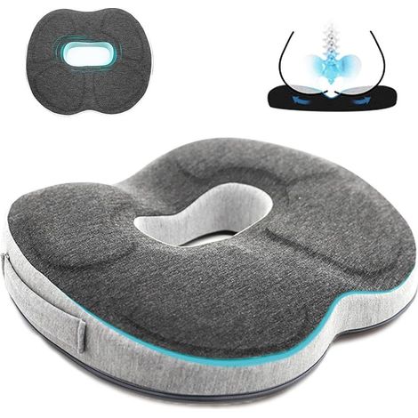 Coussin de Chaise Anti-escarres - Coussin orthopédique en Forme de Donut pour soulager efficacement Les hémorroïdes, la Prostate, la sciatique et Les maux de Dos, idéal pour Le Bureau, la (1/5)
