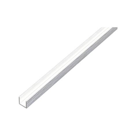 PROFILO AD U 10X10X1000MM ALLUMINIO DESIGN ACCIAIO