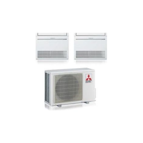 Mitsubishi Electric Doppel-Inverter-Klimagerät MFZ-KT25 (Boden) 9+9 mit MXZ-2F53VF R-32 Wi-Fi Optional 9000+9000