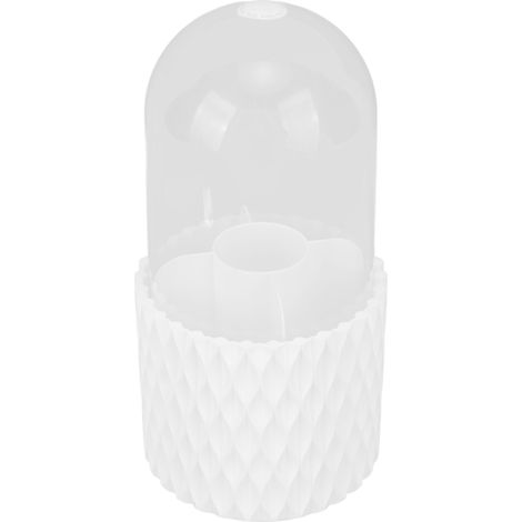 Étui Rangement Pinceaux Maquillage Anti-Poussière 5 Compartiments Tournant Libre Boîte Rangement Cosmétiques Lot (1/5)