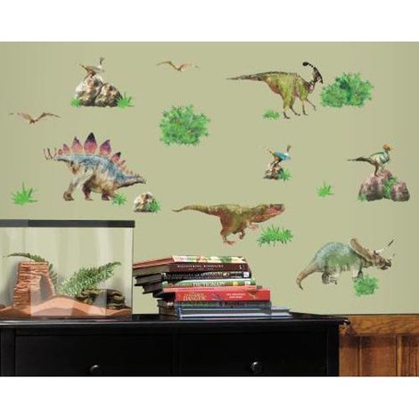 DINOSAURES JURASSIQUEs - Stickers repositionnables sur le thème des dinosaures jusqu'à 35 cm (1/3)