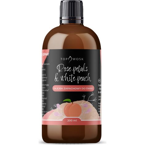 Olio profumato ai petali di rosa e pesca bianca, 200 ml