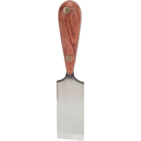 Couteau à effiler le cuir, manche plat en bois robuste en acier inoxydable, outil de coupe du cuir pour le bricolage