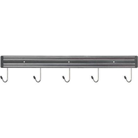 Support magnétique à couteaux et ustensiles avec crochets 450 mm - Stalgast (1/3)