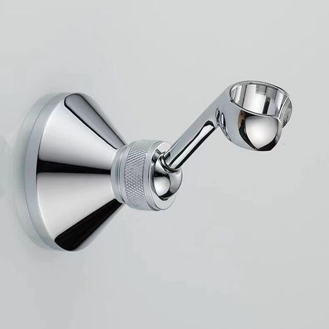 (Argent)Support De Douche Mural Support Mural Pour Douchette orientable 360°pour douchette ou pommeau de douche (1/4)