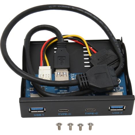 Hub USB 3.2 avant 6 ports 5Gbps pour PC, plug and play, installation facile sur baie lecteur disquette avant, transfert haute vitesse stable. (1/5)