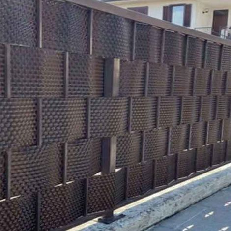 STRISCIA FRANGIVISTA IN PVC 'RATTAN' CARDINALE 19 cm x 21 mt - Colore Grigio argento