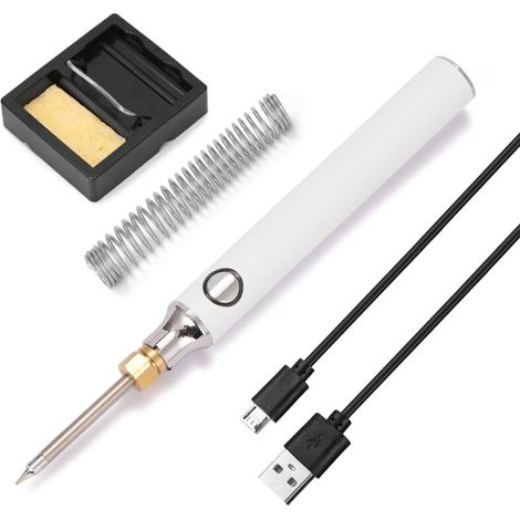 HANDSKIT – fer à souder avec alimentation USB, Kit électrique à température réglable 5V 8W avec fil de support (1/5)