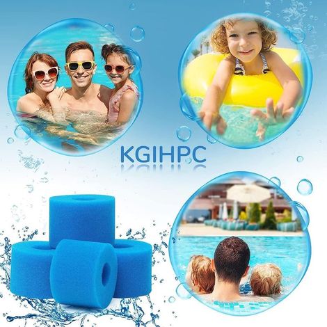 Schaumstoff-Poolfilterschwamm Typ S1 für Intex Typ S1 Pools, wiederverwendbare Filterkartusche für Whirlpools (4 Stück) (1/5)