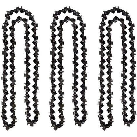 Lot de 3 chaînes de tronçonneuse 50 cm 0.325' 1,5 mm 76 maillons – Rivets traités pour coupe précise – Compatible Timberpro et Hyundai-Chrom (1/4)