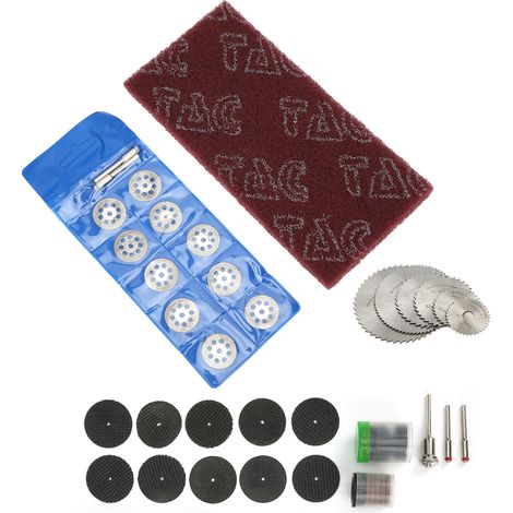Ensemble de 88 accessoires pour ponceuse électrique : lames de scie à 8 trous, papier de verre et outils de meulage (1/5)