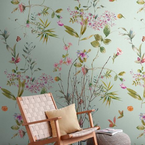 A.S. Creation Livingwalls Fototapete The Wall III 398811 Eine Rolle Ein Motiv 159 x 280 cm Blau Grün Rosa (1/4)