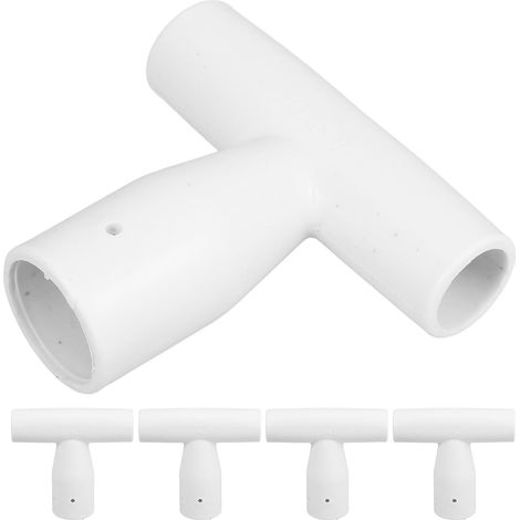Lot De 5 Manches De Pelle en Plastique Blanc 33 Mm Intérieur t Ergonomique (1/5)