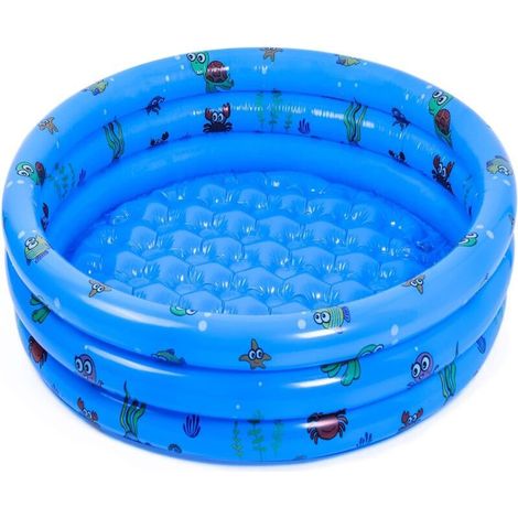 Piscine Enfant, Piscine Gonflable Ronde de 51 Pouces, Piscine Gonflable Extérieur Pataugeoire, Bleu(130 x 35cm) (1/5)