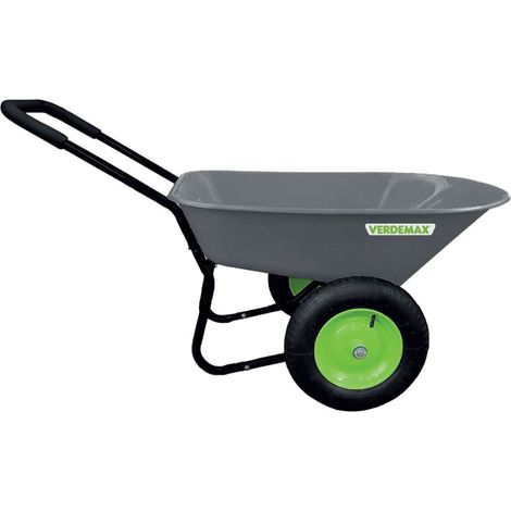 Carriola Multiuso 65 Litri Verdemax in Plastica Resistente Grigio e Verde (1/5)