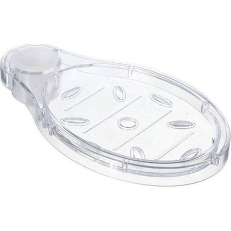 Boîte à savon en plastique, porte-savon en plastique, barre de douche coulissante, support de rangement Transparent, 1 pièce, 22mm (1/5)
