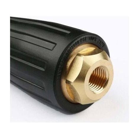 AGE ALOVEZ Buse Rotative Haute Pression 3000 PSI Buse de Pulvérisation Turbo pour Nettoyeur Hute Pression avec Raccord Rapide 1/4\\", 030(noir) (1/3)