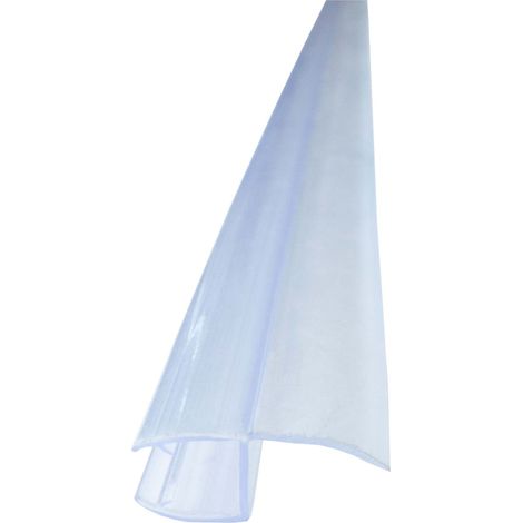Duschdichtung Spaltdichtung, Türdichtung Transparent für Glas Duschtür, Weichlippe mit leichter Wölbung, Duschlippe aus PVC - für 6mm Glasstärke (1/5)