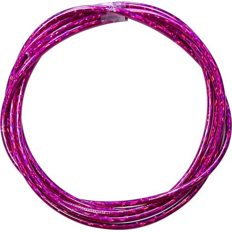 Gaine de câble acier universelle rose laser irisé diamètre 5mm longueur 3m avec insert plastique protection frein gaz
