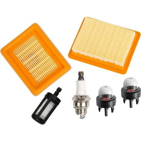 Filtre à air avec bougie d'allumage, filtre à carburant Compatible with débroussailleuse STIHL FS120 FS200 FS250 FS300 FS350 FS400 FS450 Compatible avec 4134 141 0300 (1/5)