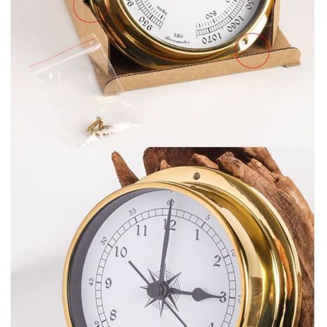 Thermomètre - Hygromètre - Baromètre Numérique Intérieur - Diamètre 115 mm - Précision Température ±2 °C - Affichage LCD - 1 Pièce (1/4)