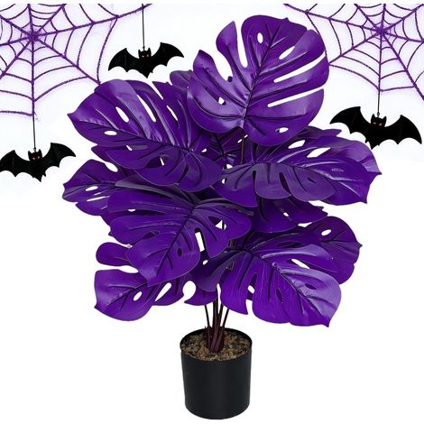Faux Palmier Tige de Monstera réaliste et décorative pour centre de table  artificielles d'intérieur Pour Cuisine Bureau Maison Ferme Chambre et pour Noël Printemps Automne (1/5)