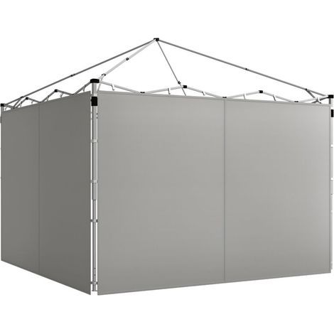 Panneaux latéraux pour gazebo, pour 3x3(m) ou 3x6m Pop Up Gazebo, 2 packs de panneaux latéraux de remplacement, gris (1/5)
