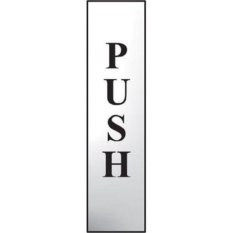 Push Vertical - Polished Chrome Effect 50 x 200mm SCA6032C (1/2)