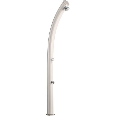 Doccia Solare da Giardino 25L Miscelatore e Lavapiedi Arkema Jolly Bianco Crema (1/5)
