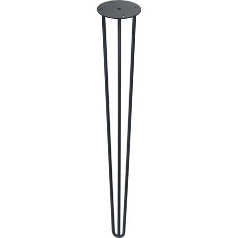 Pata de varillas de acero con una altura de 710 mm y acabada en negro. Dimensiones: 100x100x710 mm - (1/2)