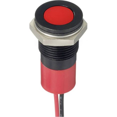 APEM Q14F3CXXR12E Luce di segnalazione a LED Rosso A filo 10 mcd