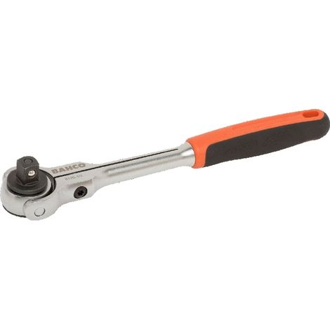 Bahco 1/2 Umschaltknarre mit Schwenkkopf, 72 Zähnen und 5°-Rückschwenkwinkel, 266 mm